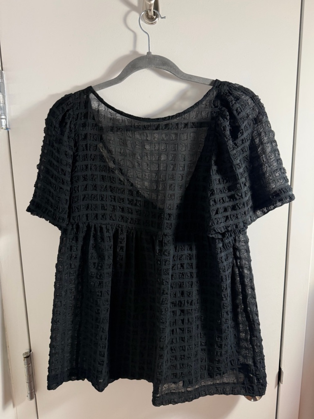 Mesh Bubble babydoll top